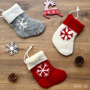 羊毛氈聖誕襪(共3色) 羊毛氈聖誕襪(共3色)