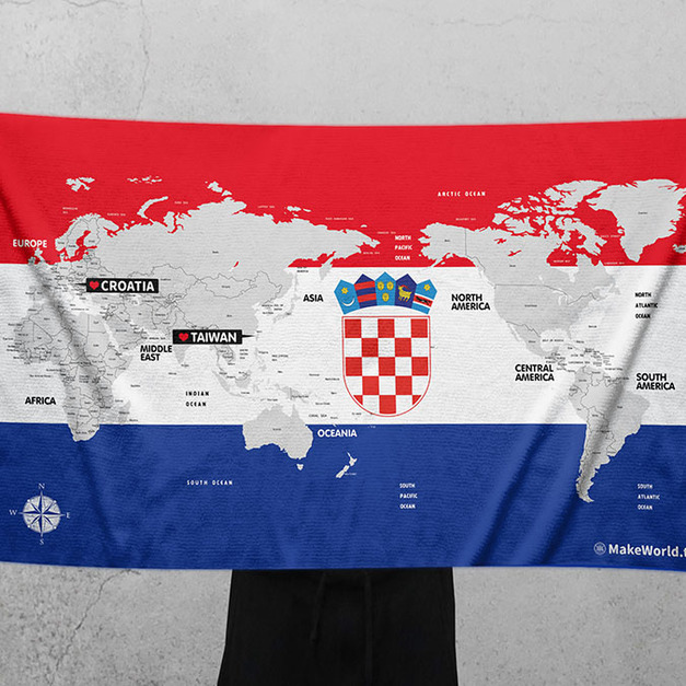 Make World 運動浴巾 (萬國旗-克羅埃西亞) Make World 運動浴巾 (萬國旗-克羅埃西亞)