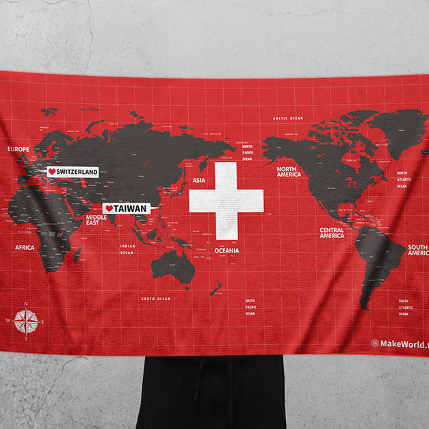 Make World 運動浴巾 (萬國旗-瑞士) Make World 運動浴巾 (萬國旗-瑞士)