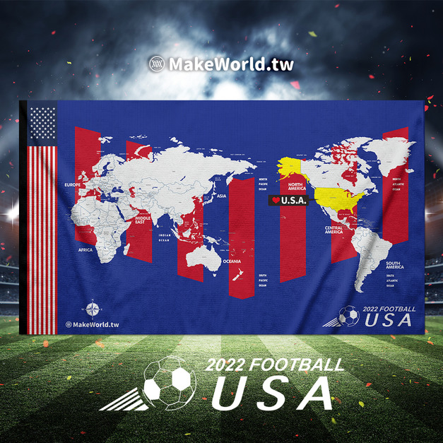 Make World 運動浴巾 (2022 世足應援浴巾-美國) Make World 運動浴巾 (2022 世足應援浴巾-美國)