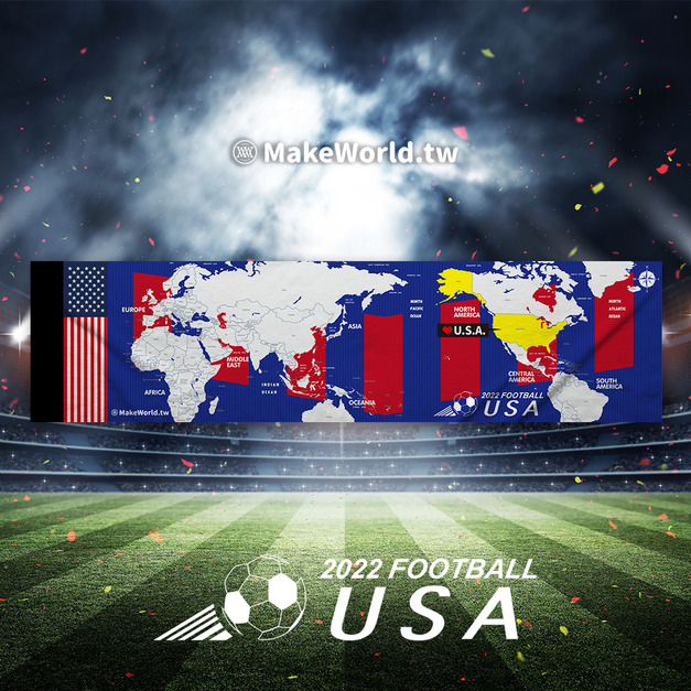 Make World 運動毛巾 (2022 世足應援毛巾-美國) Make World 運動毛巾 (2022 世足應援毛巾-美國)