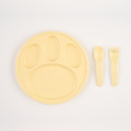 天然玉米生質材料幼兒餐具-熊掌盤叉匙組 天然玉米生質材料幼兒餐具-熊掌盤叉匙組