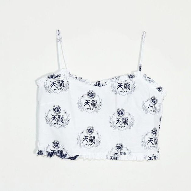 YML 2018SS 天龍和風圖騰 細肩帶小皺褶小可愛 YML 2018SS 天龍和風圖騰 細肩帶小皺褶小可愛
