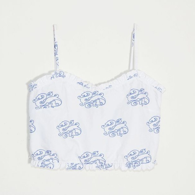 YML 2018SS 龍形輪廓和風細肩帶小皺褶小可愛 YML 2018SS 龍形輪廓和風細肩帶小皺褶小可愛