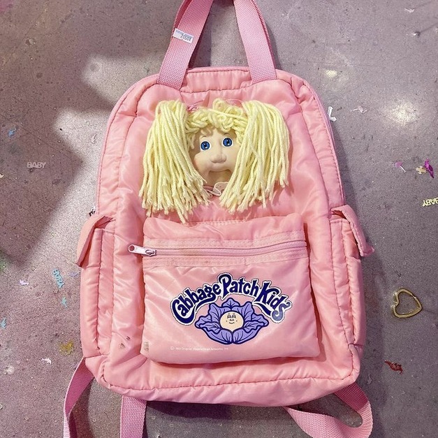 美國少見老品花椰菜寶寶 美國1983年製 古董後背包 美國少見老品花椰菜寶寶 美國1983年製 古董後背包