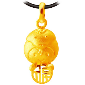 福氣十二生肖蛇-黃金墜子 福氣十二生肖蛇-黃金墜子