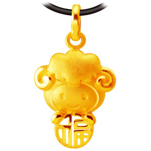 福氣十二生肖羊-黃金墜子 福氣十二生肖羊-黃金墜子