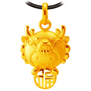福氣十二生肖龍-黃金墜子 福氣十二生肖龍-黃金墜子