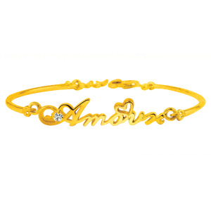 英文典藏-客製刻字黃金手環(訂金預付款) 英文典藏-客製刻字黃金手環(訂金預付款)