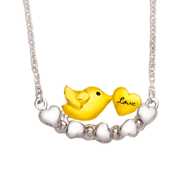 甜蜜關係-金加銀項鍊