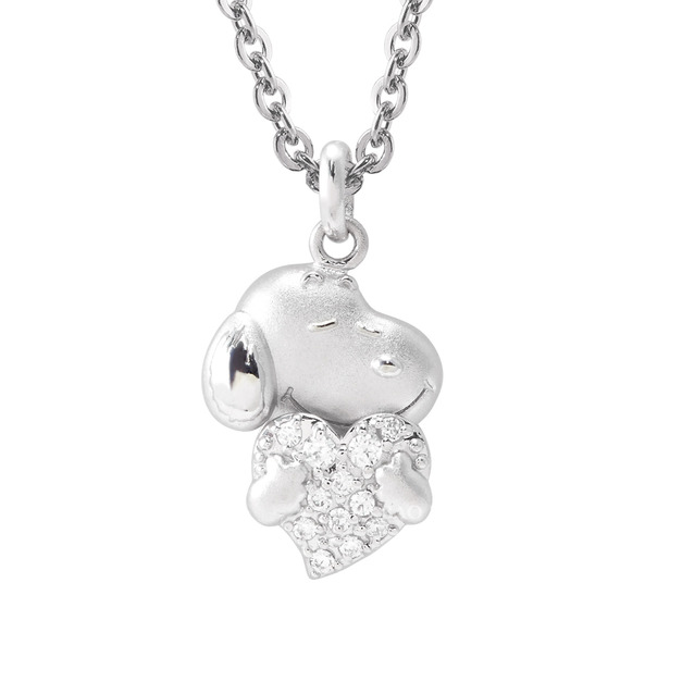 史努比SNOOPY-真心史努比-銀飾墜子