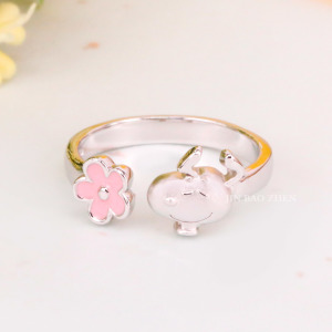 史努比SNOOPY-幸運花圈-銀飾戒指 史努比SNOOPY-幸運花圈-銀飾戒指