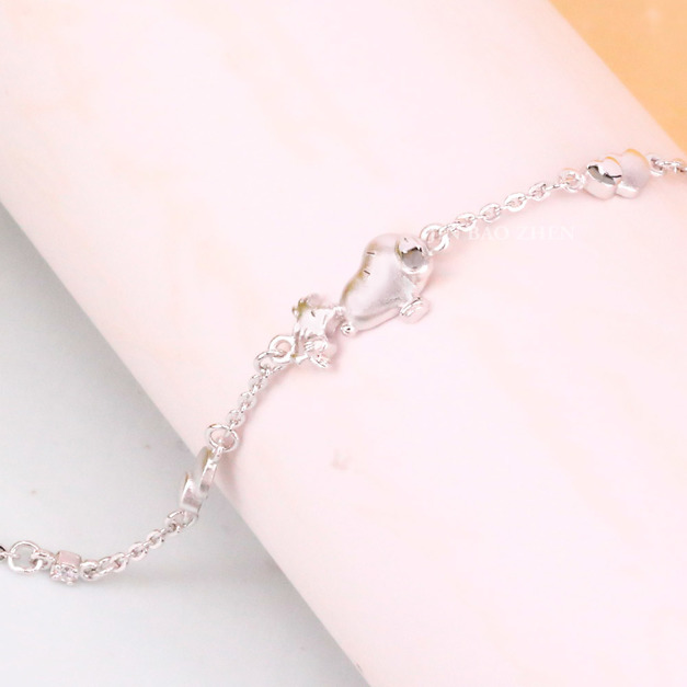 史努比SNOOPY-好朋友史努比-銀飾手鍊