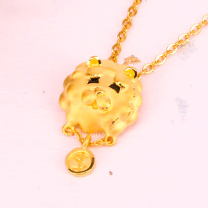 富貴鬆獅-黃金墜子 富貴鬆獅-黃金墜子