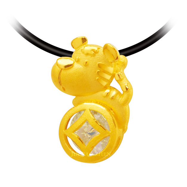 財氣十二生肖-虎-黃金墜子