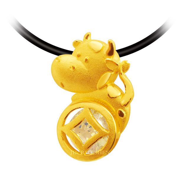 財氣十二生肖-牛-黃金墜子