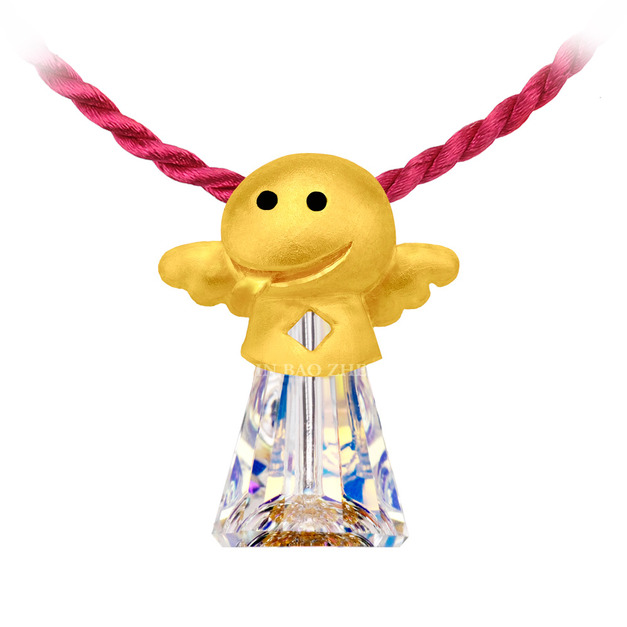 富貴蛇-十二生肖黃金水晶墜