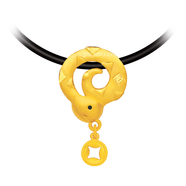 吉蛇-十二生肖金飾墜子