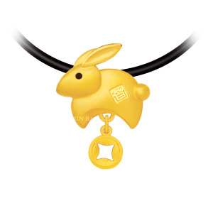 智兔-十二生肖金飾墜子 智兔-十二生肖金飾墜子
