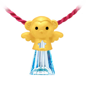 美滿猴-十二生肖黃金水晶墜 美滿猴-十二生肖黃金水晶墜