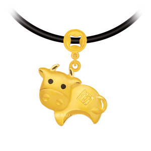 勤牛-十二生肖金飾墜子 勤牛-十二生肖金飾墜子