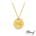 經典圓牌刻字-客製純銀項鍊 經典圓牌刻字-客製純銀項鍊