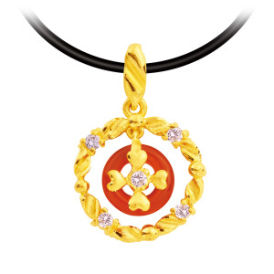 愛依偎-瑪瑙黃金墜子 愛依偎-瑪瑙黃金墜子