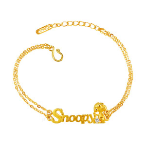 史努比SNOOPY-個性刻字-客製黃金手鍊(訂金預付款) 史努比SNOOPY-個性刻字-客製黃金手鍊(訂金預付款)