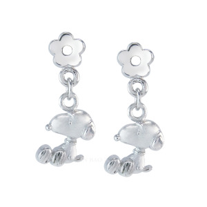 史努比SNOOPY-花漾史努比-純銀耳環 史努比SNOOPY-花漾史努比-純銀耳環