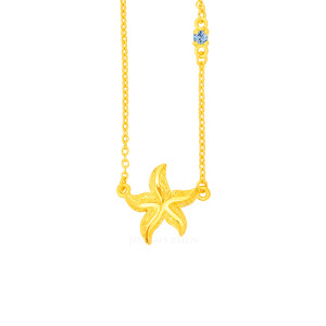 海洋之星-黃金項鍊(鎖骨鍊)-海星造型項鍊 海洋之星-黃金項鍊(鎖骨鍊)-海星造型項鍊