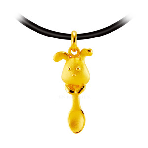 狗狗金湯匙-黃金墜子 狗狗金湯匙-黃金墜子