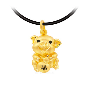 福多多豬-黃金墜子 福多多豬-黃金墜子