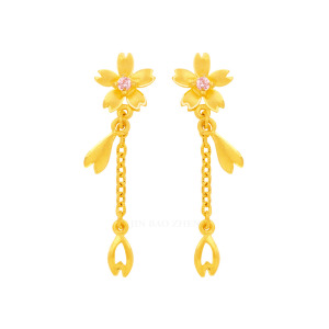 櫻花樂章-黃金耳環 櫻花樂章-黃金耳環