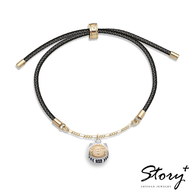 白爛貓經典系列-達摩爛爛純銀手鍊