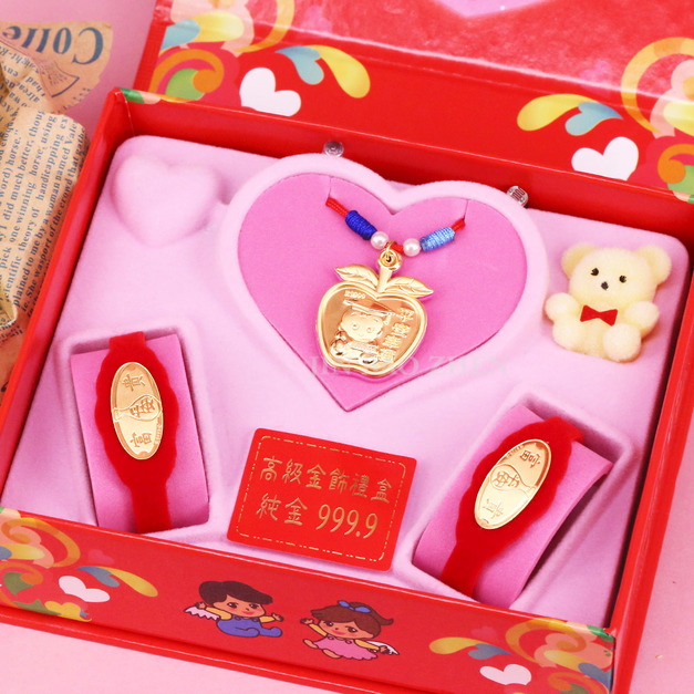 平平安安-彌月金飾音樂禮盒(0.10錢/0.20錢)