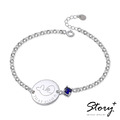白爛貓與我系列-家族圓牌誕生石-客製化純銀手鍊 白爛貓與我系列-家族圓牌誕生石-客製化純銀手鍊