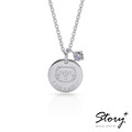 白爛貓與我系列-家族圓牌誕生石-客製化純銀項鍊_3 白爛貓與我系列-家族圓牌誕生石-客製化純銀項鍊_3
