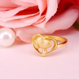 愛心史努比-黃金戒指 愛心史努比-黃金戒指