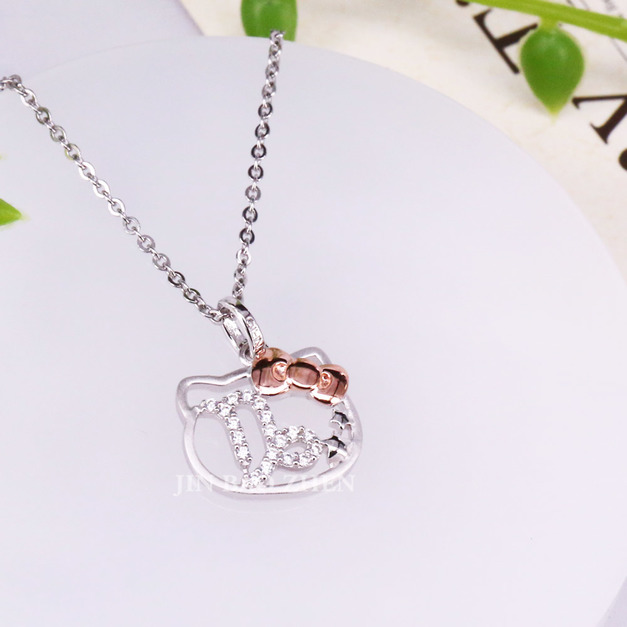 魔羯座(12/22~1/20)-Hello Kitty凱蒂貓-星座銀飾墜子