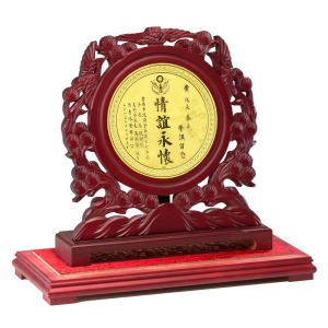 紀念框(祥鶴-圓型)-黃金紀念獎牌(2錢起) 紀念框(祥鶴-圓型)-黃金紀念獎牌(2錢起)