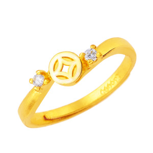 錢滾錢(女)-黃金戒指-招財古錢戒指 錢滾錢(女)-黃金戒指-招財古錢戒指