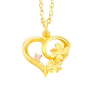 遇上愛-愛心黃金墜 遇上愛-愛心黃金墜