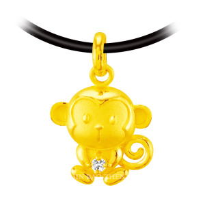 穩鑽小猴-黃金墜子 穩鑽小猴-黃金墜子