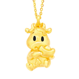 大盛牛-黃金墜子-生肖牛 大盛牛-黃金墜子-生肖牛