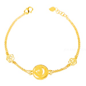 永恆玫瑰-玫瑰花黃金手鍊 永恆玫瑰-玫瑰花黃金手鍊