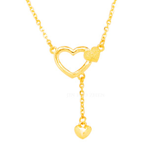 璀璨之心-愛心垂墜式黃金項鍊 璀璨之心-愛心垂墜式黃金項鍊