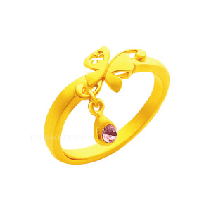 撒嬌-蝴蝶黃金戒指 撒嬌-蝴蝶黃金戒指