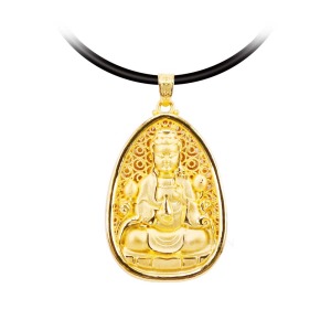 觀音賜福-觀音菩薩黃金墜子 觀音賜福-觀音菩薩黃金墜子