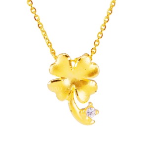 幸運時分-幸運草黃金項鍊 幸運時分-幸運草黃金項鍊