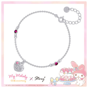 MyHeart MyMelody純銀手鍊(白K金)-美樂蒂45週年系列 MyHeart MyMelody純銀手鍊(白K金)-美樂蒂45週年系列